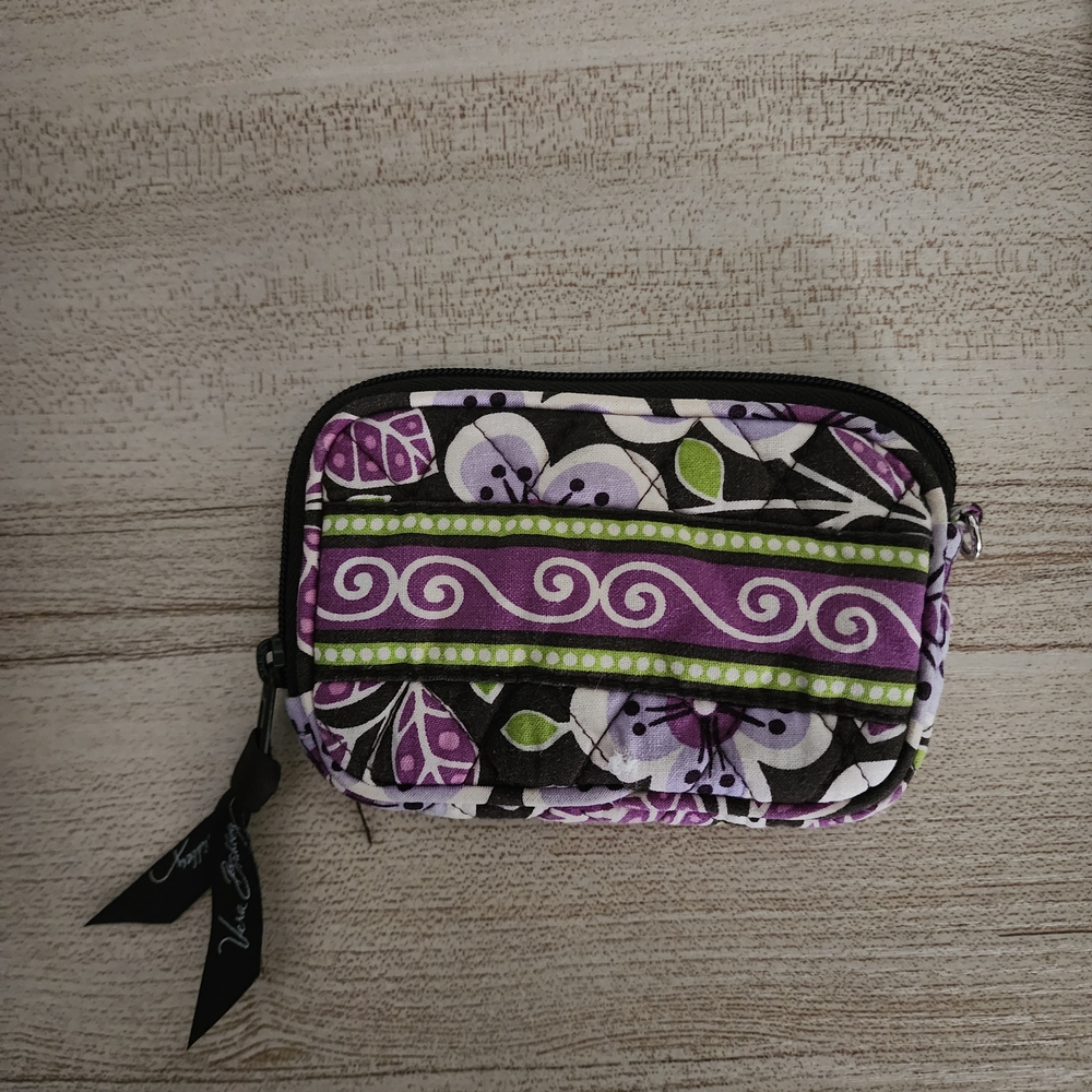 Vera Bradley Purple and Green Floral Wristlet
